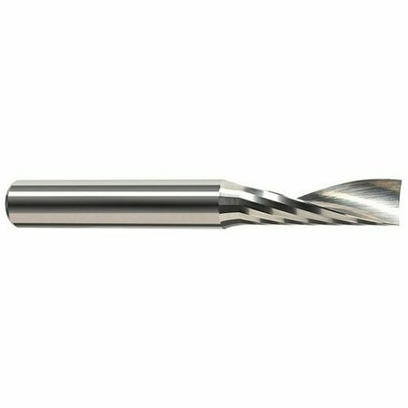 HARVEY TOOL 0.0937 in. 3/32 Cutter dia. x .75 in. 3/4  Carbide Square Upcut End Mill for Plastic, 1 Flute 722793